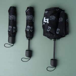 Payung Hitam Lipat Sablon TUKU